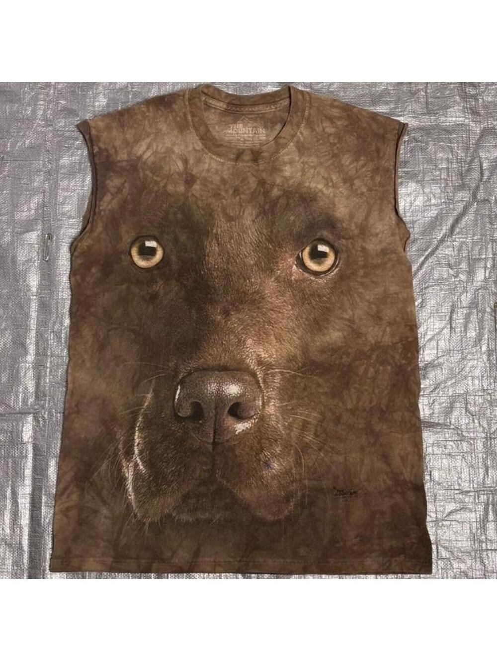 Y2K Big Face Chocolate Lab Tank Top